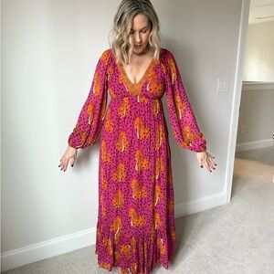 Farm Rio Pink Leopard Dress